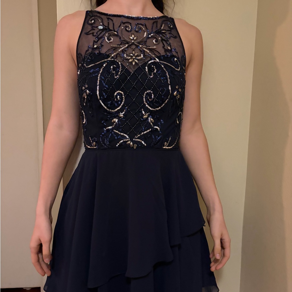 Elegant Navy Blue Dress